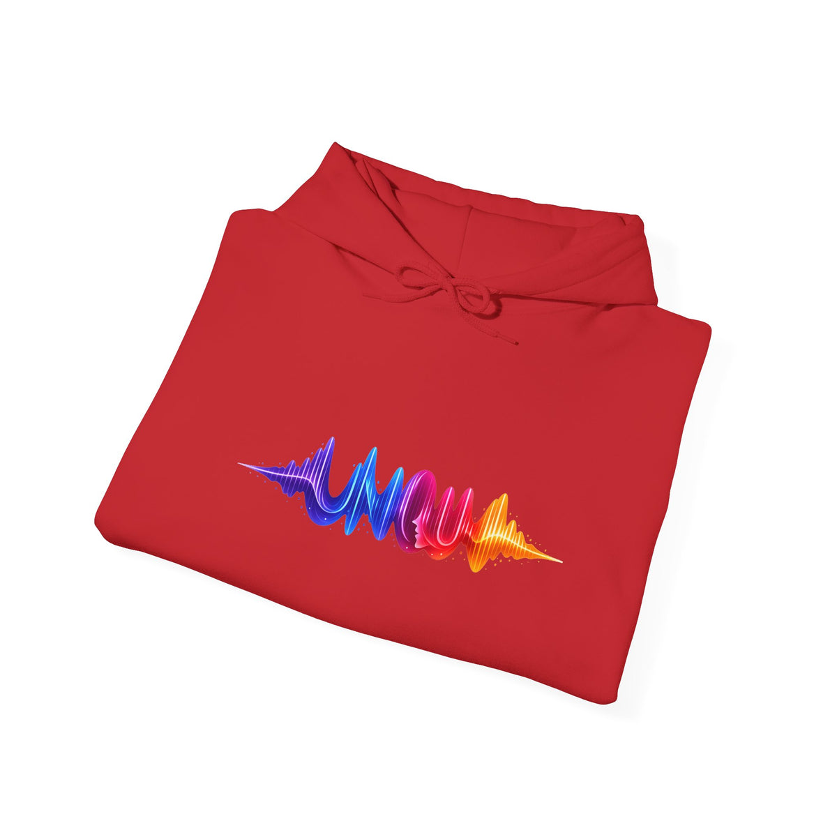 Waveform Rainbow Hoodie — Colorful Soundwave Graphic Sweatshirt