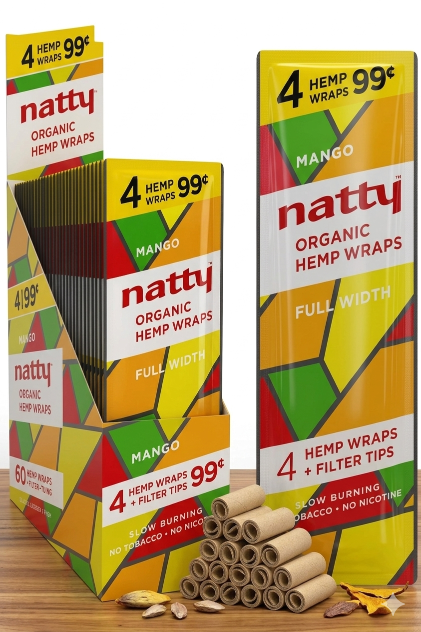 Natty Organic Wraps Mango Box of 25