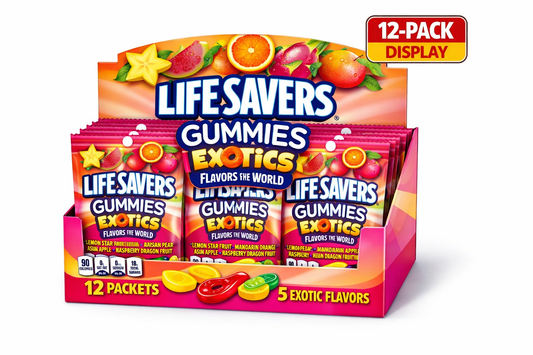 Lifesaver Gummies Exotics 7 oz Bag Box of 12