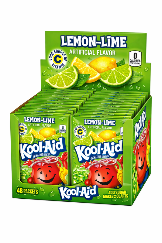 Kool Aid Lemon Lime 0.14 oz Packet Box of 48