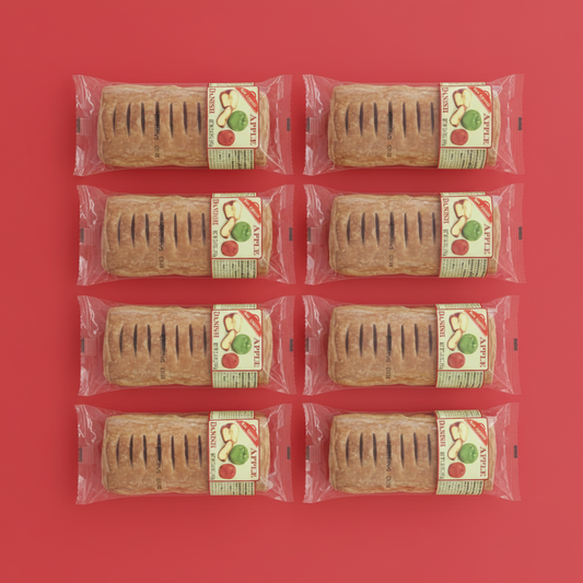 Apple Danish Box of 8 Flat Lay