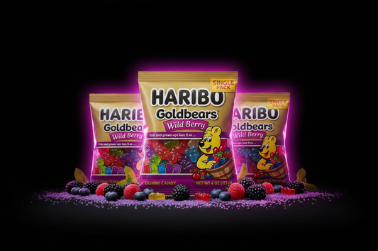 Haribo Gummies Goldbears Wild Berry 4 oz 3 Pack