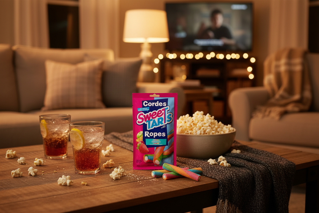 Sweet Tarts Ropes movie night lifestyle