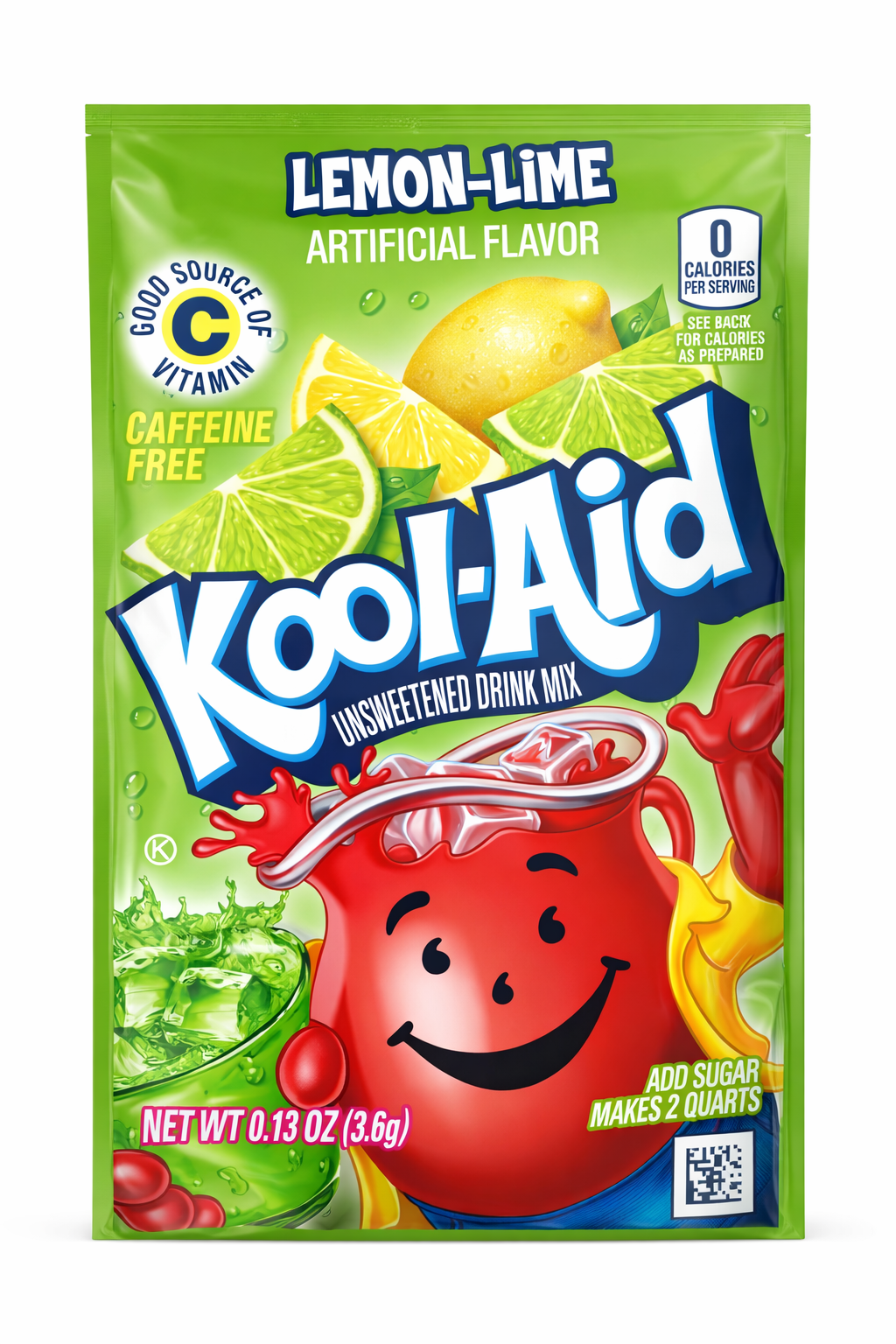 Kool Aid Lemon Lime 0.14 oz Packet Box of 48