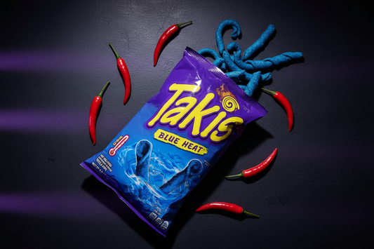 Takis Blue Heat - Flat Lay