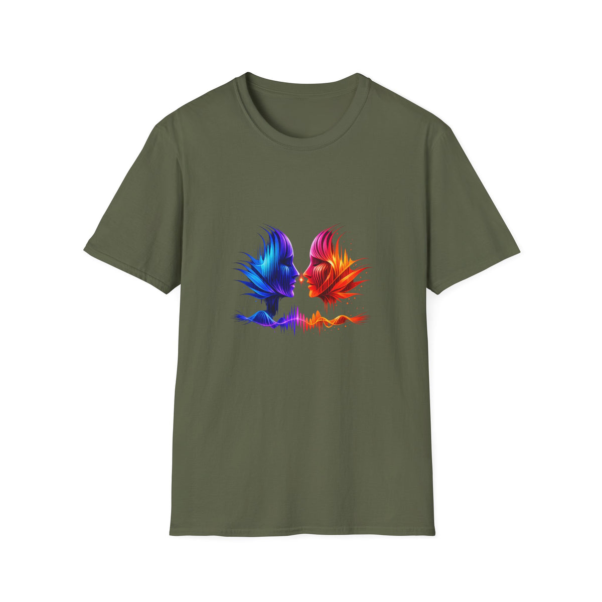 Phoenix Soundwave T-Shirt — Colorful Dual Bird Audio Wave Tee