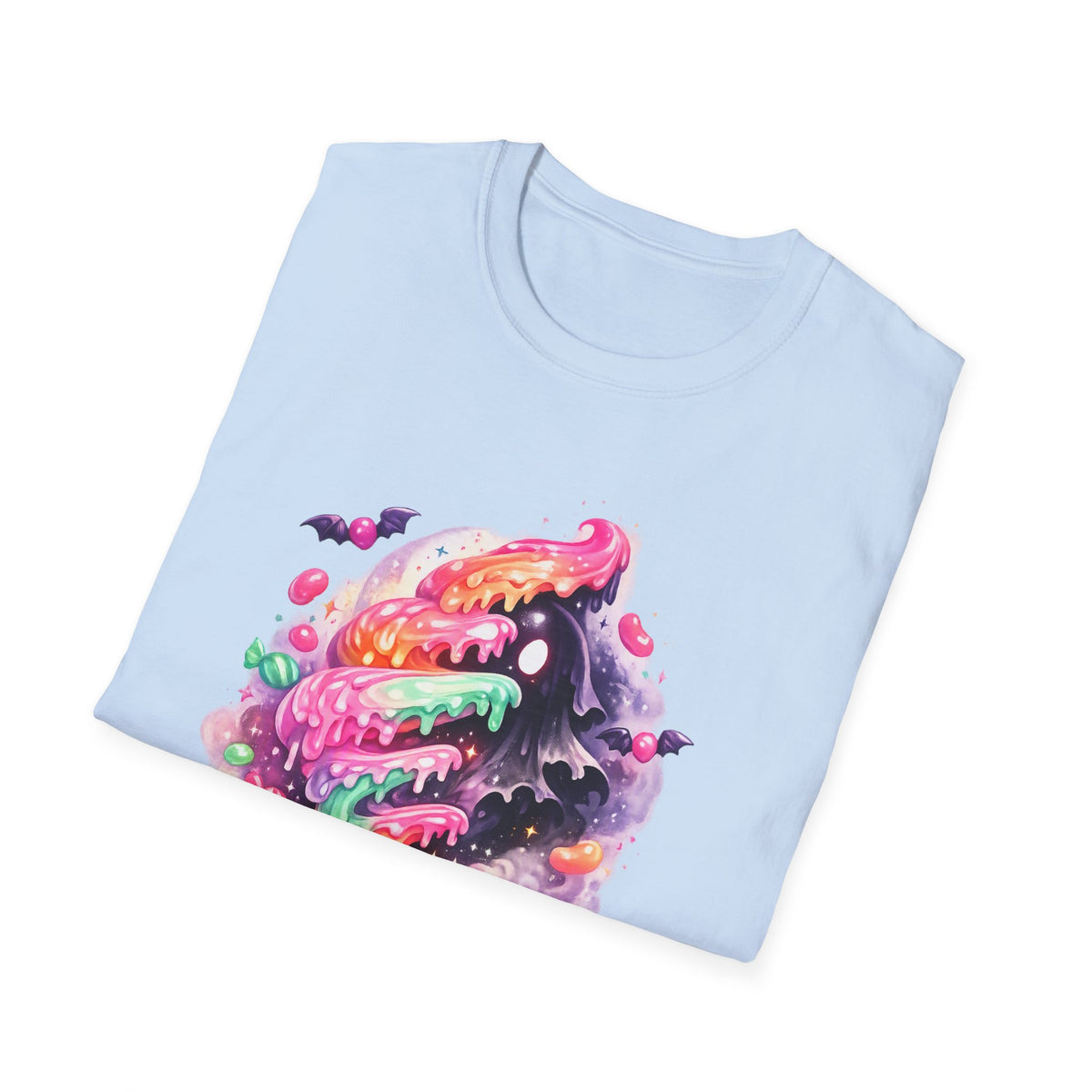 Candy Skull T-Shirt — "Sugar & Shadows" Colorful Halloween Graphic Tee