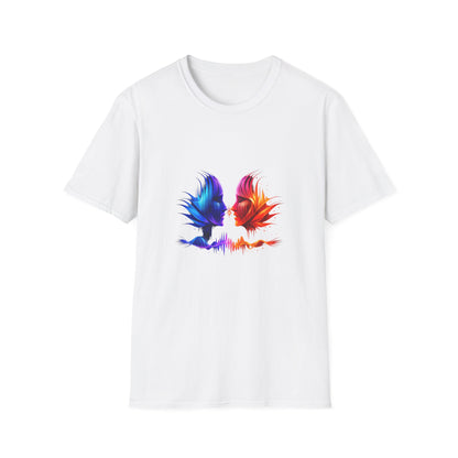 Phoenix Soundwave T-Shirt — Colorful Dual Bird Audio Wave Tee