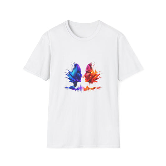 Phoenix Soundwave T-Shirt — Colorful Dual Bird Audio Wave Tee