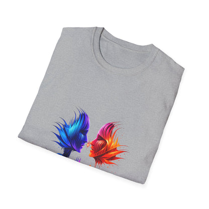 Phoenix Soundwave T-Shirt — Colorful Dual Bird Audio Wave Tee