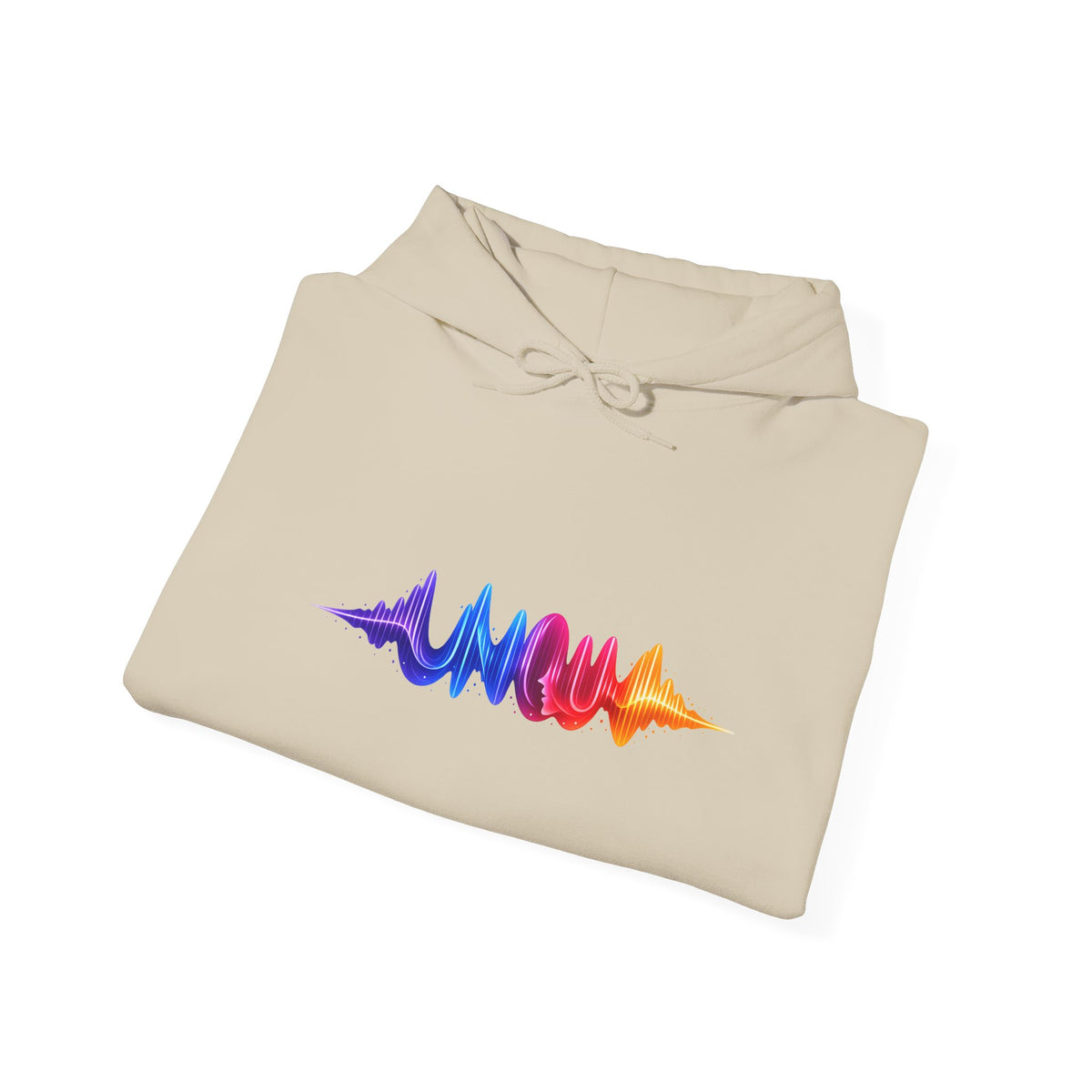 Waveform Rainbow Hoodie — Colorful Soundwave Graphic Sweatshirt
