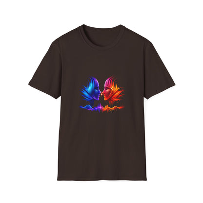 Phoenix Soundwave T-Shirt — Colorful Dual Bird Audio Wave Tee