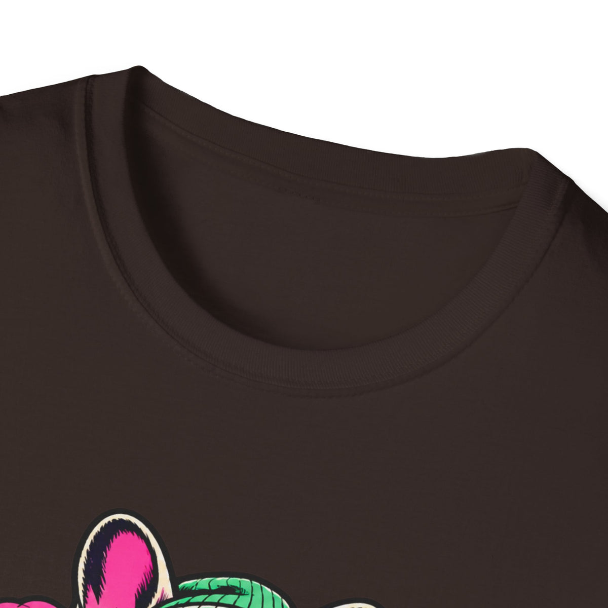 Pug Skateboard Graphic Tee – Retro Neon Streetwear Dog Shirt