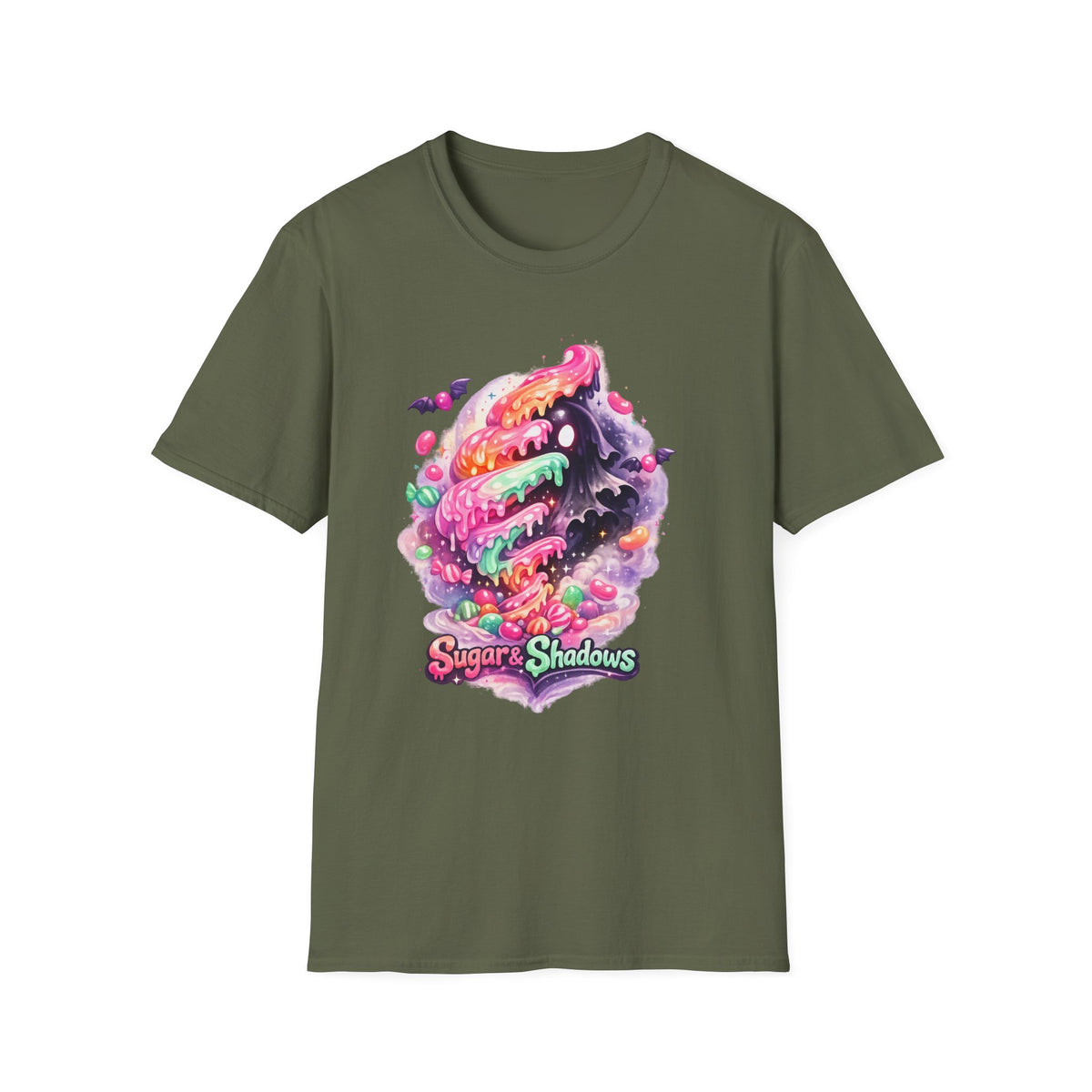 Candy Skull T-Shirt — "Sugar & Shadows" Colorful Halloween Graphic Tee