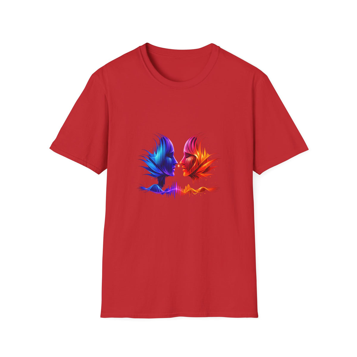 Phoenix Soundwave T-Shirt — Colorful Dual Bird Audio Wave Tee