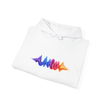 Waveform Rainbow Hoodie — Colorful Soundwave Graphic Sweatshirt