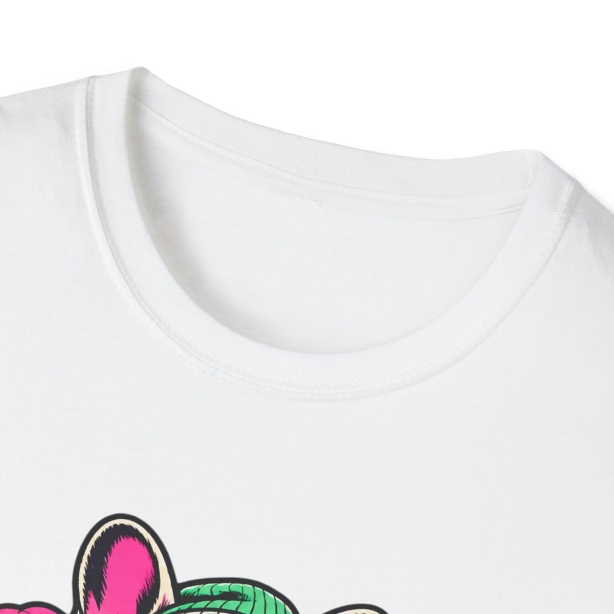 Pug Skateboard Graphic Tee – Retro Neon Streetwear Dog Shirt