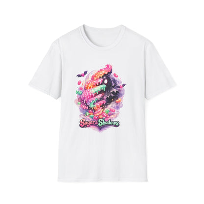 Candy Skull T-Shirt — "Sugar & Shadows" Colorful Halloween Graphic Tee