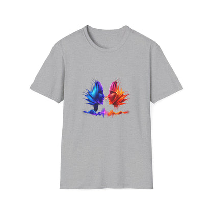 Phoenix Soundwave T-Shirt — Colorful Dual Bird Audio Wave Tee