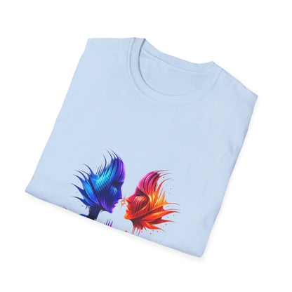 Phoenix Soundwave T-Shirt — Colorful Dual Bird Audio Wave Tee