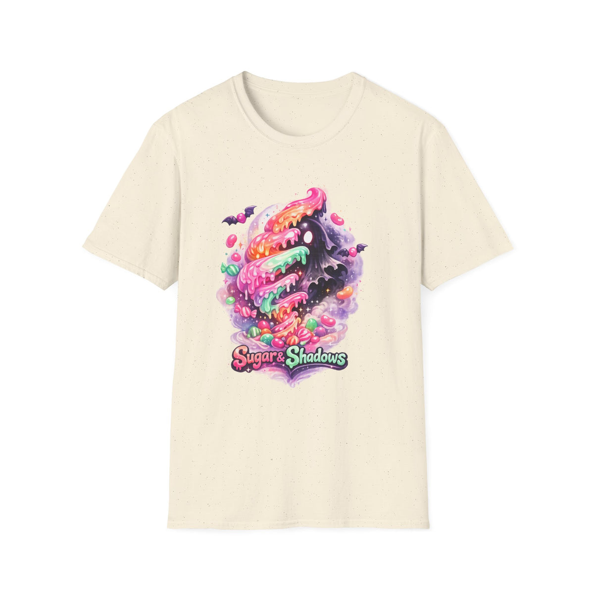 Candy Skull T-Shirt — "Sugar & Shadows" Colorful Halloween Graphic Tee