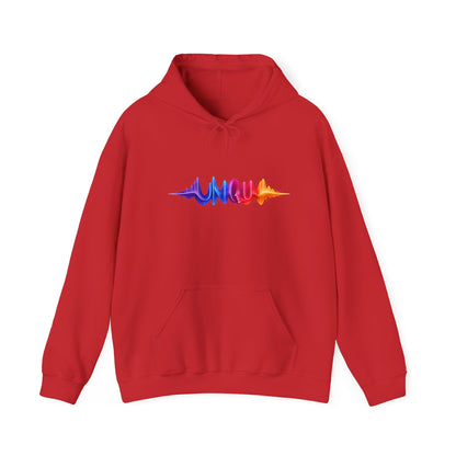 Waveform Rainbow Hoodie — Colorful Soundwave Graphic Sweatshirt