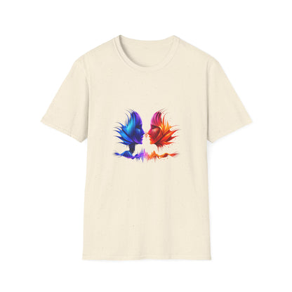 Phoenix Soundwave T-Shirt — Colorful Dual Bird Audio Wave Tee