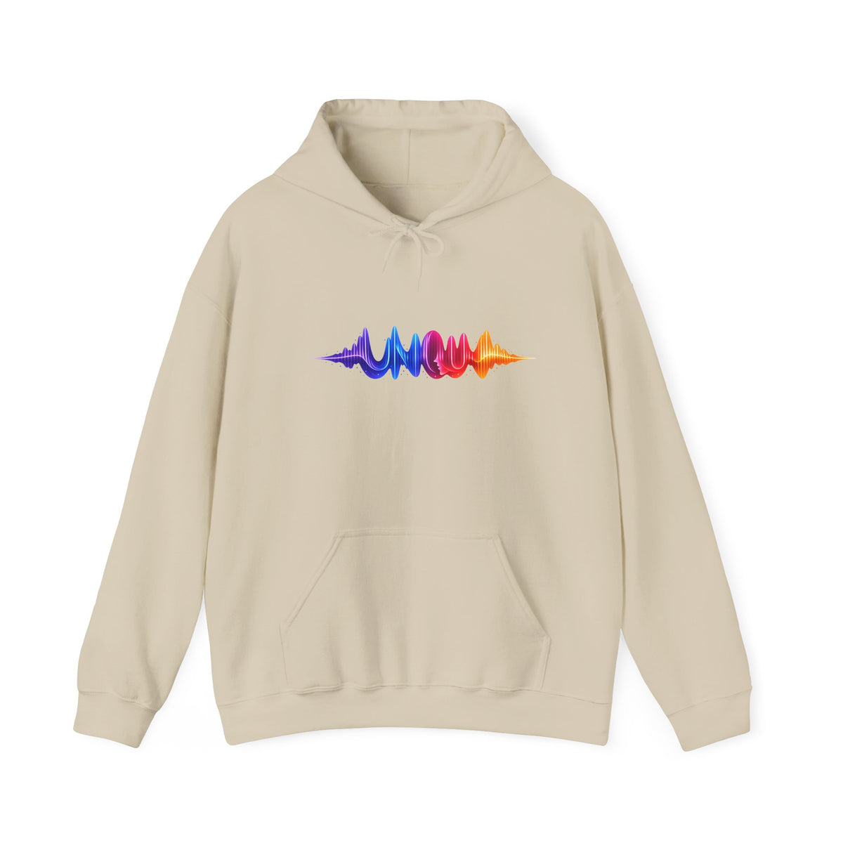 Waveform Rainbow Hoodie — Colorful Soundwave Graphic Sweatshirt