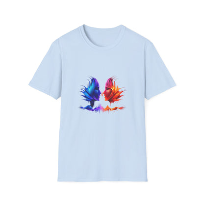 Phoenix Soundwave T-Shirt — Colorful Dual Bird Audio Wave Tee