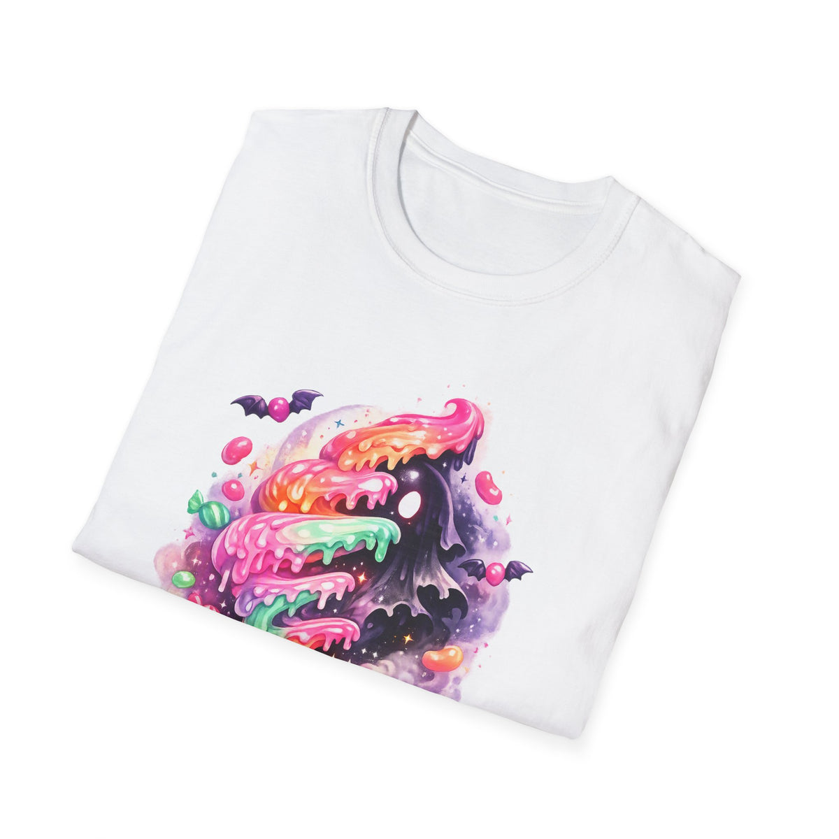 Candy Skull T-Shirt — "Sugar & Shadows" Colorful Halloween Graphic Tee