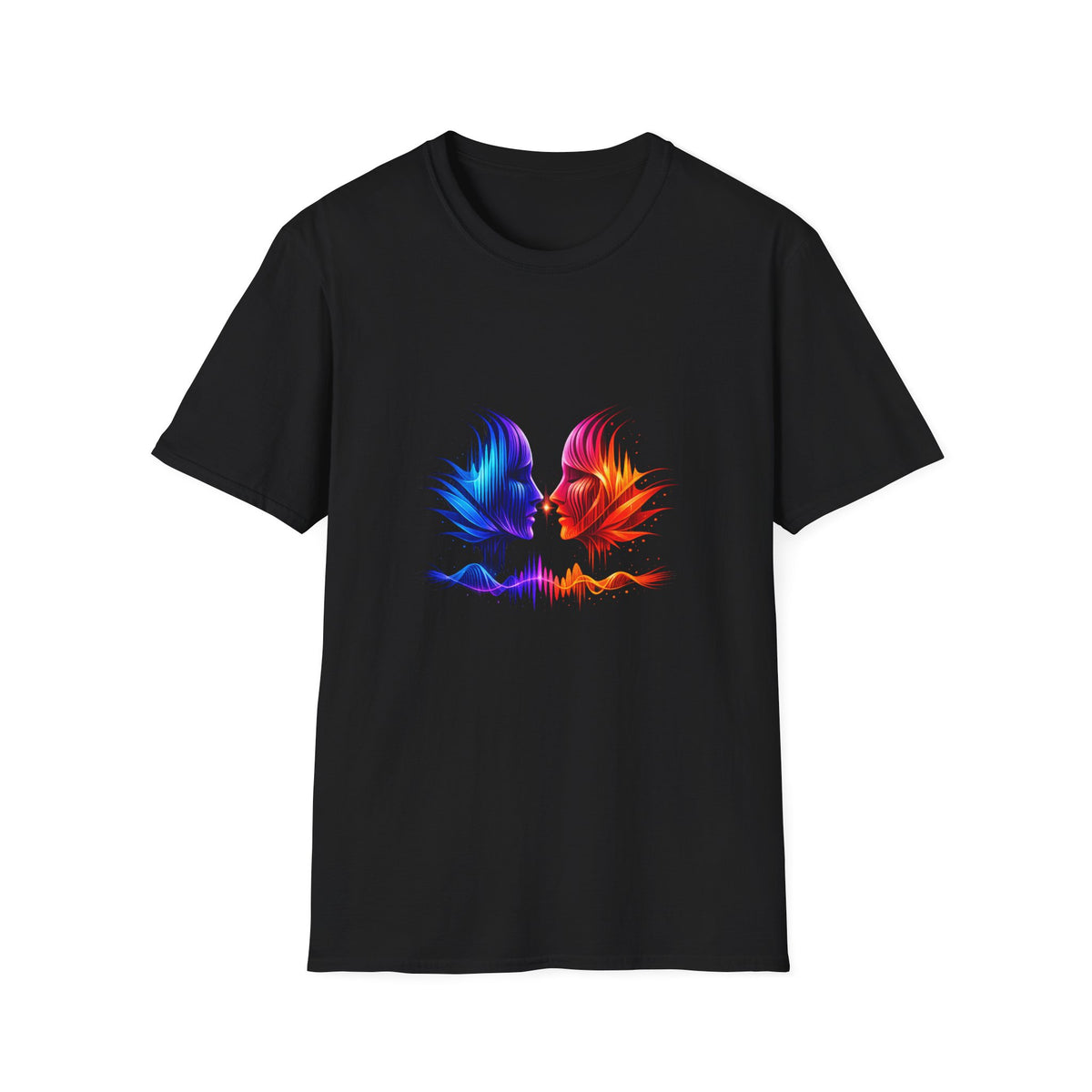 Phoenix Soundwave T-Shirt — Colorful Dual Bird Audio Wave Tee