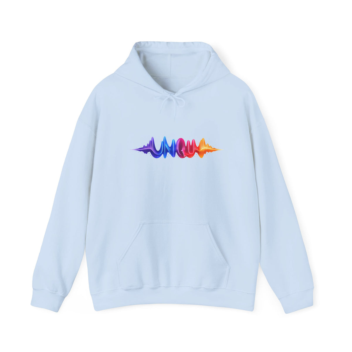 Waveform Rainbow Hoodie — Colorful Soundwave Graphic Sweatshirt