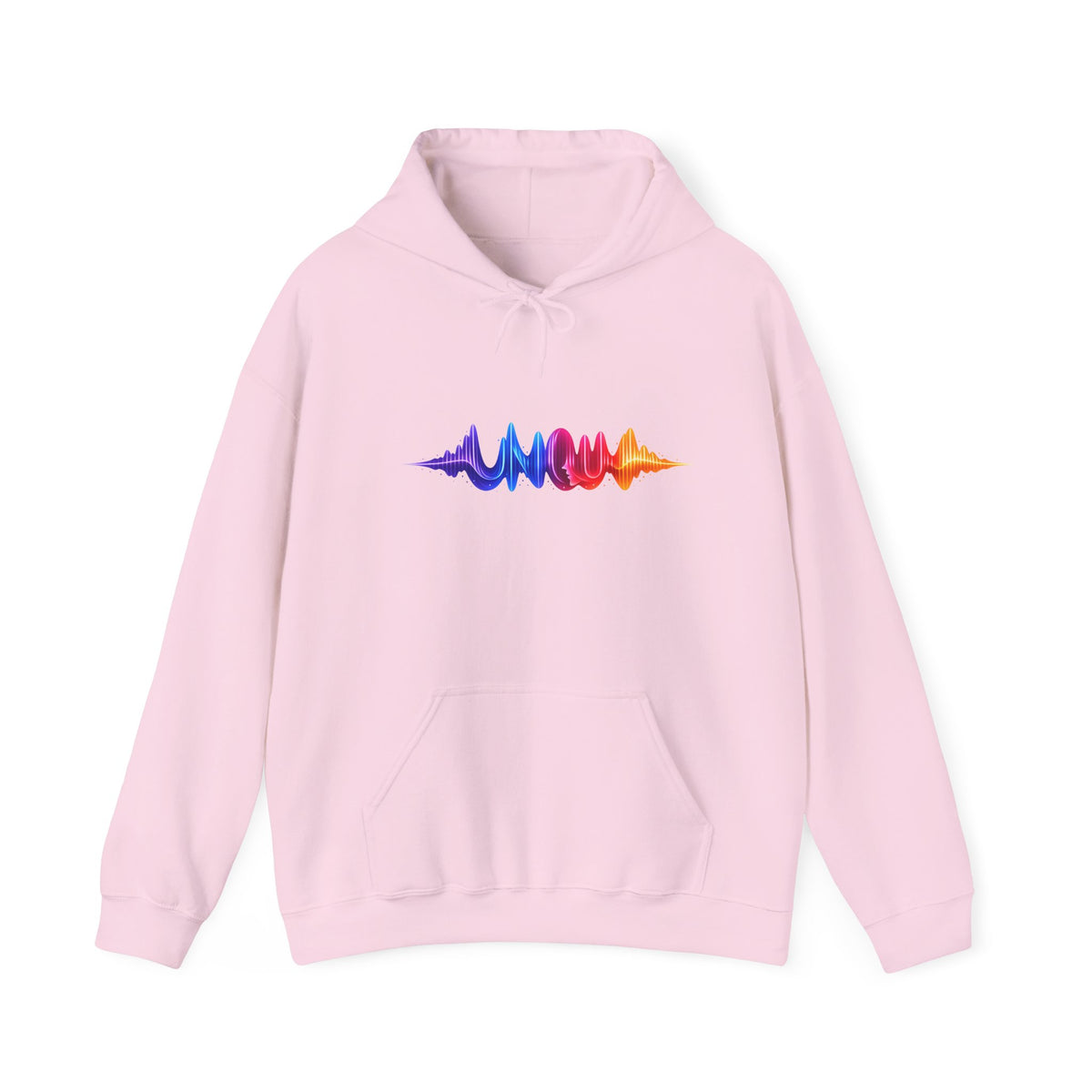 Waveform Rainbow Hoodie — Colorful Soundwave Graphic Sweatshirt
