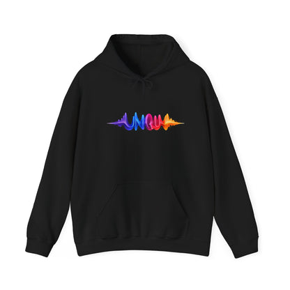 Waveform Rainbow Hoodie — Colorful Soundwave Graphic Sweatshirt