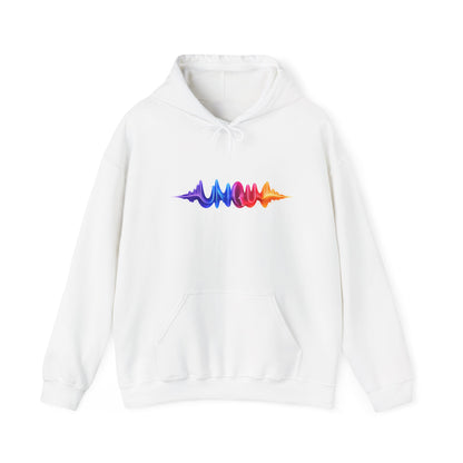 Waveform Rainbow Hoodie — Colorful Soundwave Graphic Sweatshirt