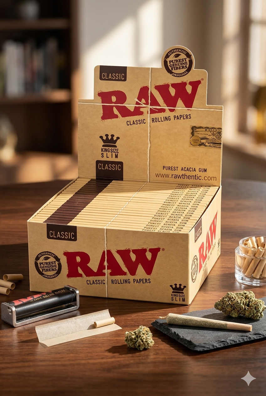 Raw Paper Classic King Size Slim Box of 48