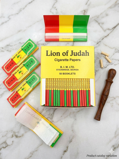 Lion of Judah Rolling Paper King Size Box of 50