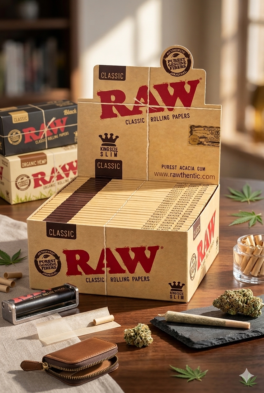 Raw Paper Classic King Size Slim Box of 48