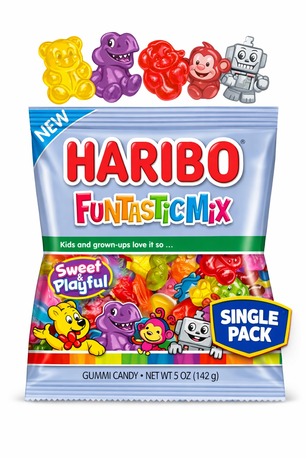 Haribo Gummies Funtastic Mix 5 oz 3 Pack