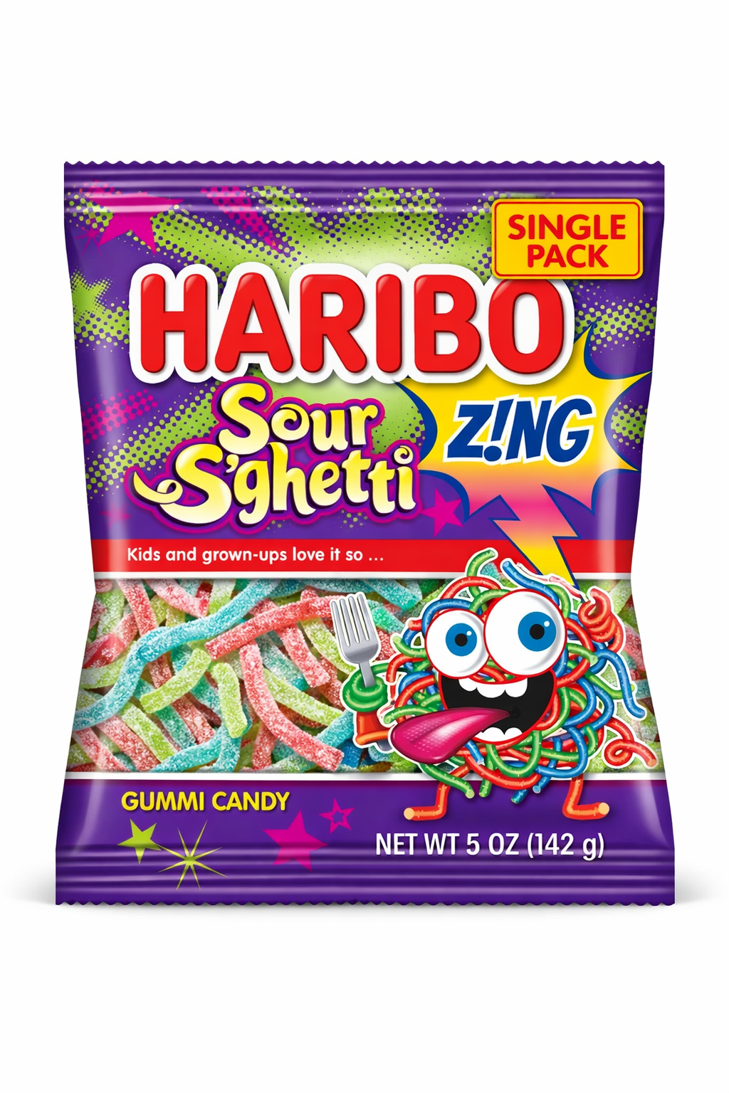 Haribo Gummies Sour Sghetti 5 oz