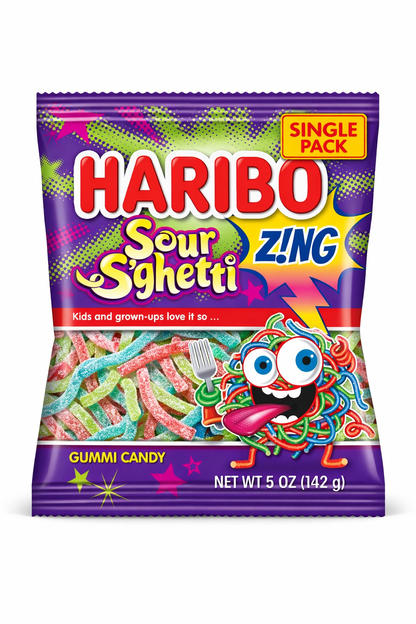 Haribo Gummies Sour Sghetti 5 oz