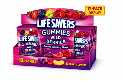 Lifesaver Gummies Wild Berries 7 oz Bag Box of 12