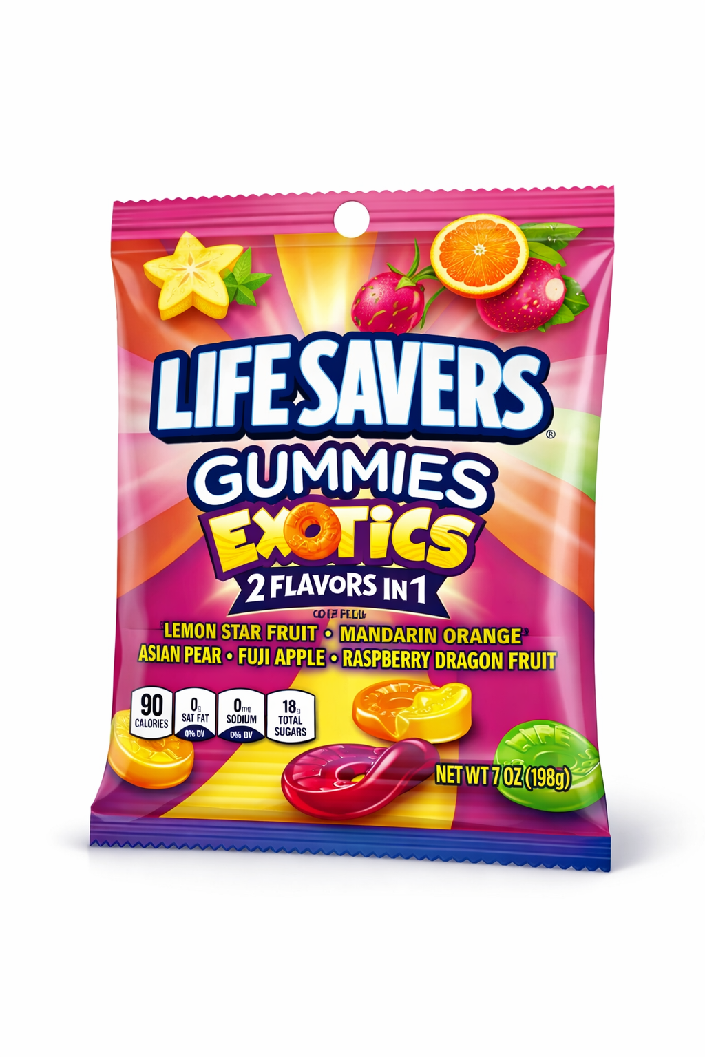 Lifesaver Gummies Exotics 7 oz Bag 3 Pack