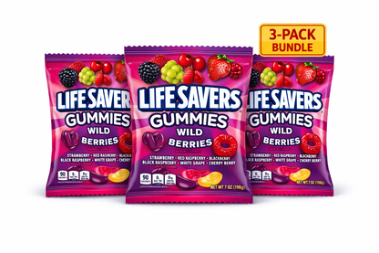Lifesaver Gummies Wild Berries 7 oz Bag 3 Pack