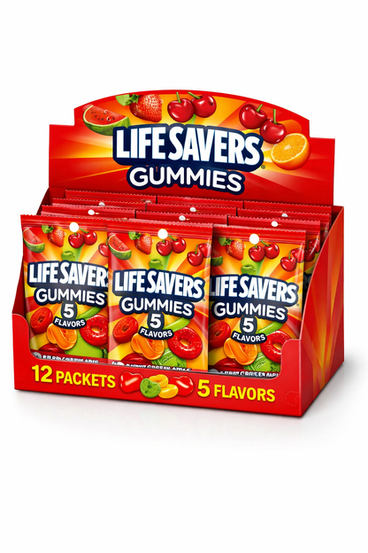 Lifesaver Gummies 5 Flavor 7 oz 12 Bags