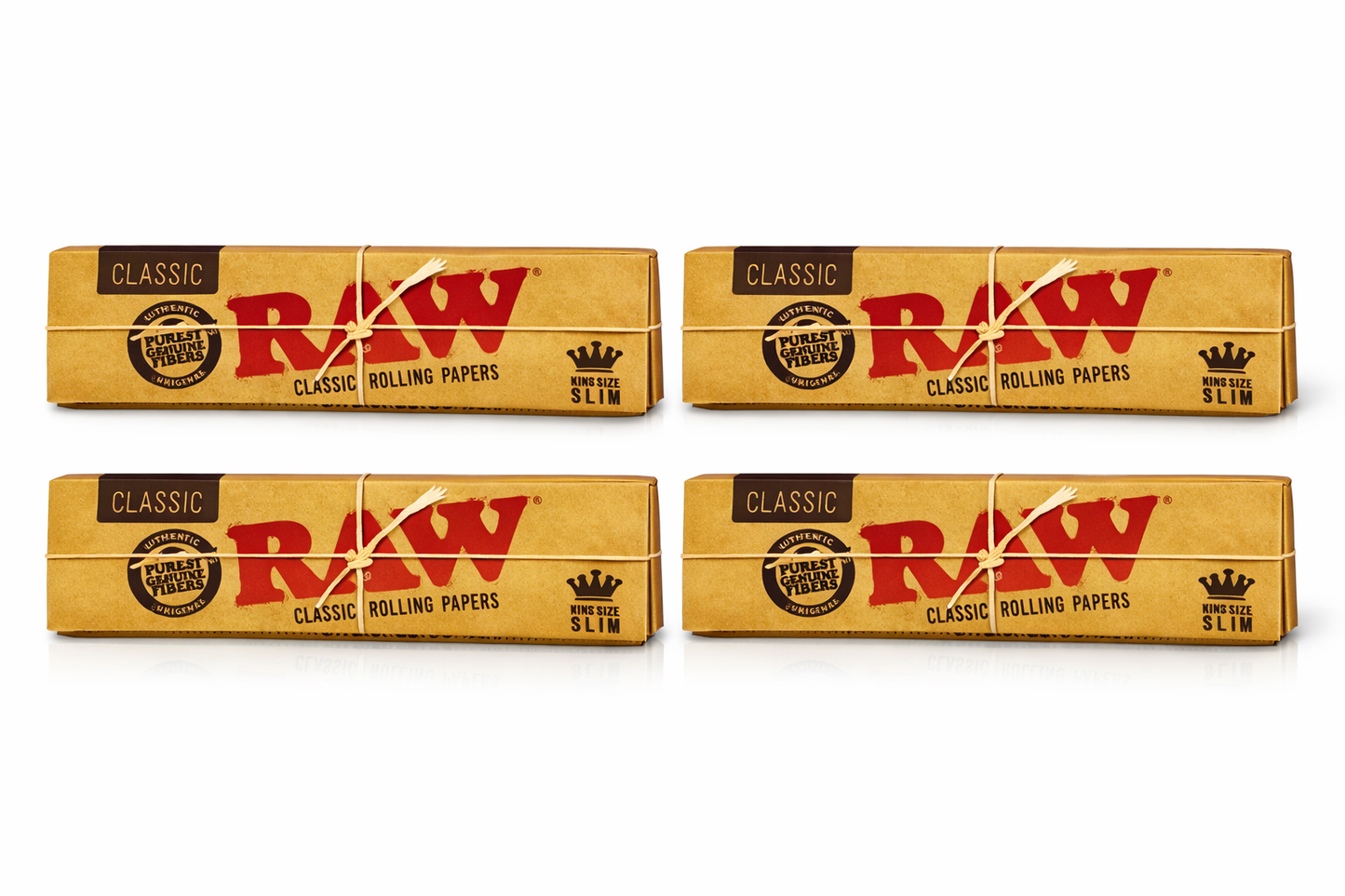 Raw Classic Rolling Paper King Size Slim 4 Pack