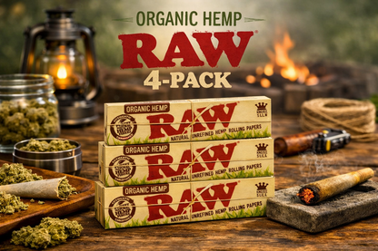 Raw Paper Organic Hemp King Size Slim 4 Pack