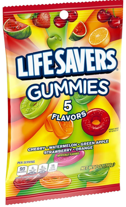 Lifesaver Gummies 5 Flavor 7 oz 12 Bags