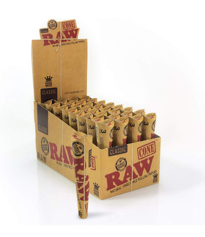 Raw Cone 3 cone in a pack King size Box of 32