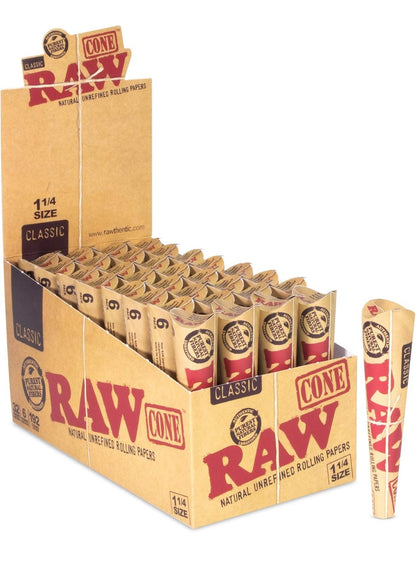 Raw Cone 6 cone in a pack 1 1/4  Box of 32